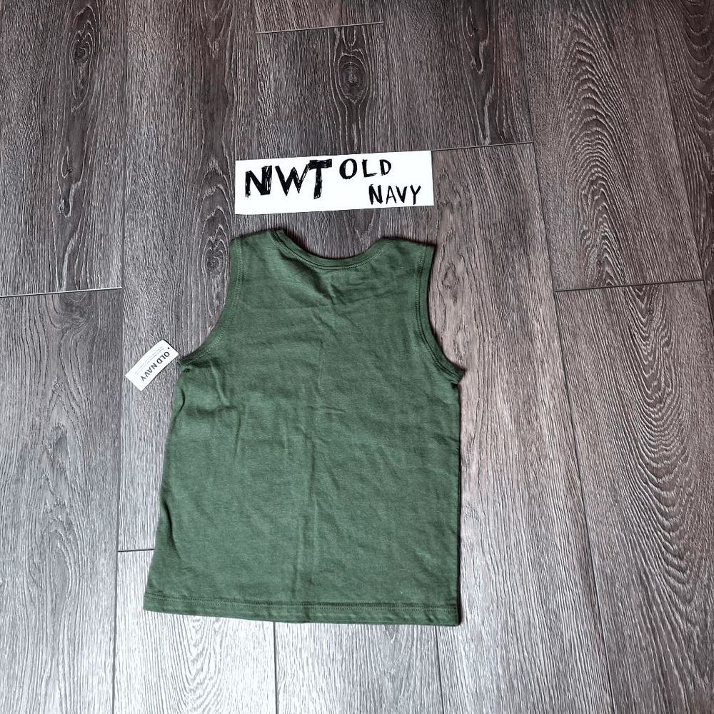 NWT Old Navy "Feeling good about feeling good " Size 6-7 Green Tank Girls